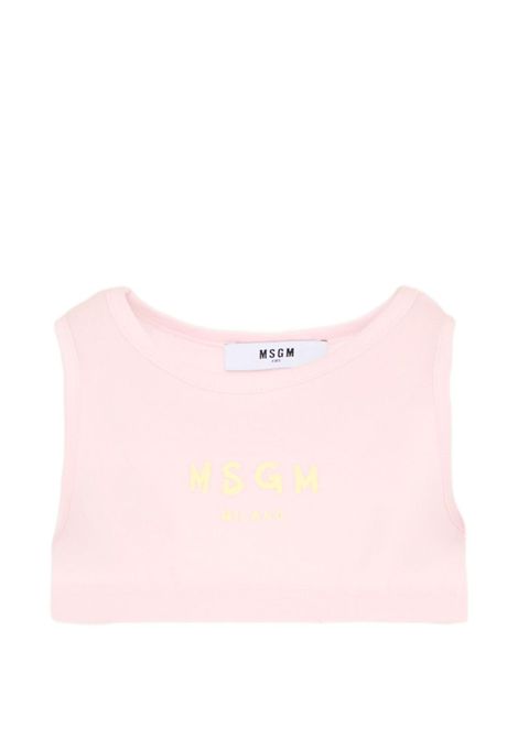 Top crop con logo MSGM KIDS | S6MSJGTO011MS076